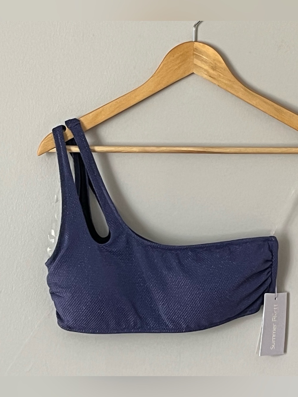 Summer Flirtt Asymmetric Blue One-Shoulder Bikini Top NWT